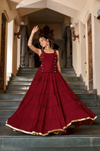 Feather Light Fabric Navratri Wear Lehenga With Designer Koti
