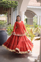 Noorani Cora Cotton Frill Lehenga Collection For Women
