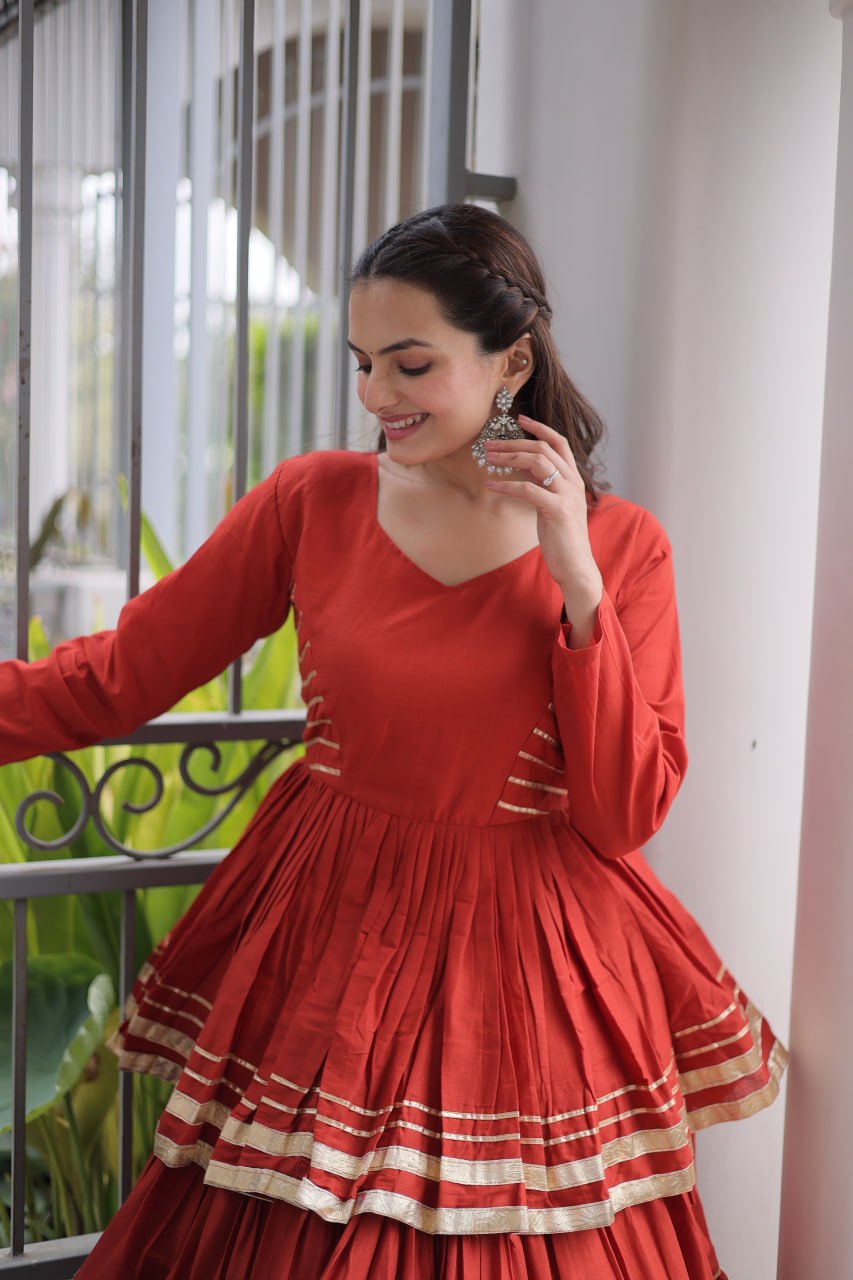 Noorani Cora Cotton Frill Lehenga Collection For Women
