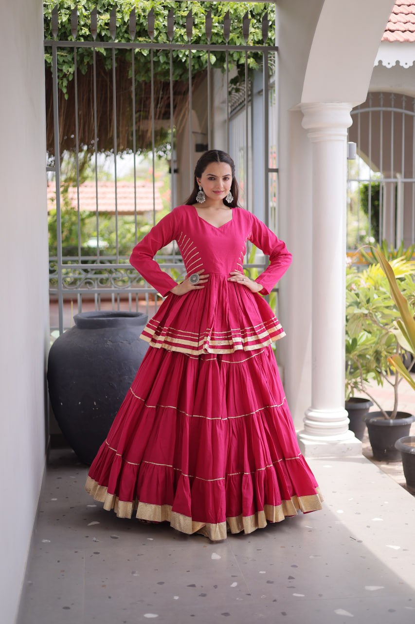 Noorani Cora Cotton Frill Lehenga Collection For Women
