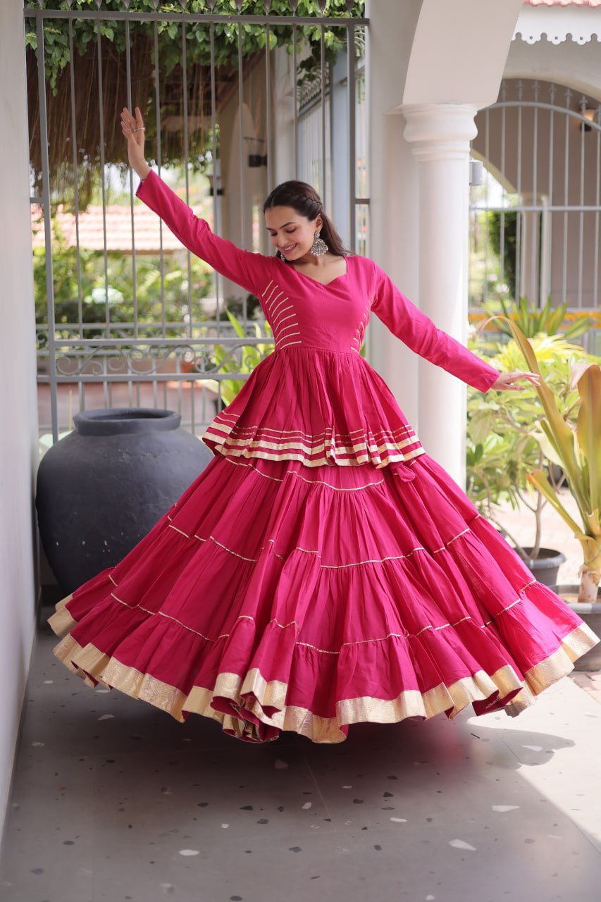 Noorani Cora Cotton Frill Lehenga Collection For Women
