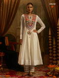 Off White Mul Cotton Gown Set | Tulip Designer
