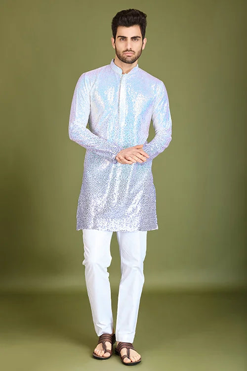 Wedding Designer Ombre Purple Kurta designer gents kurta