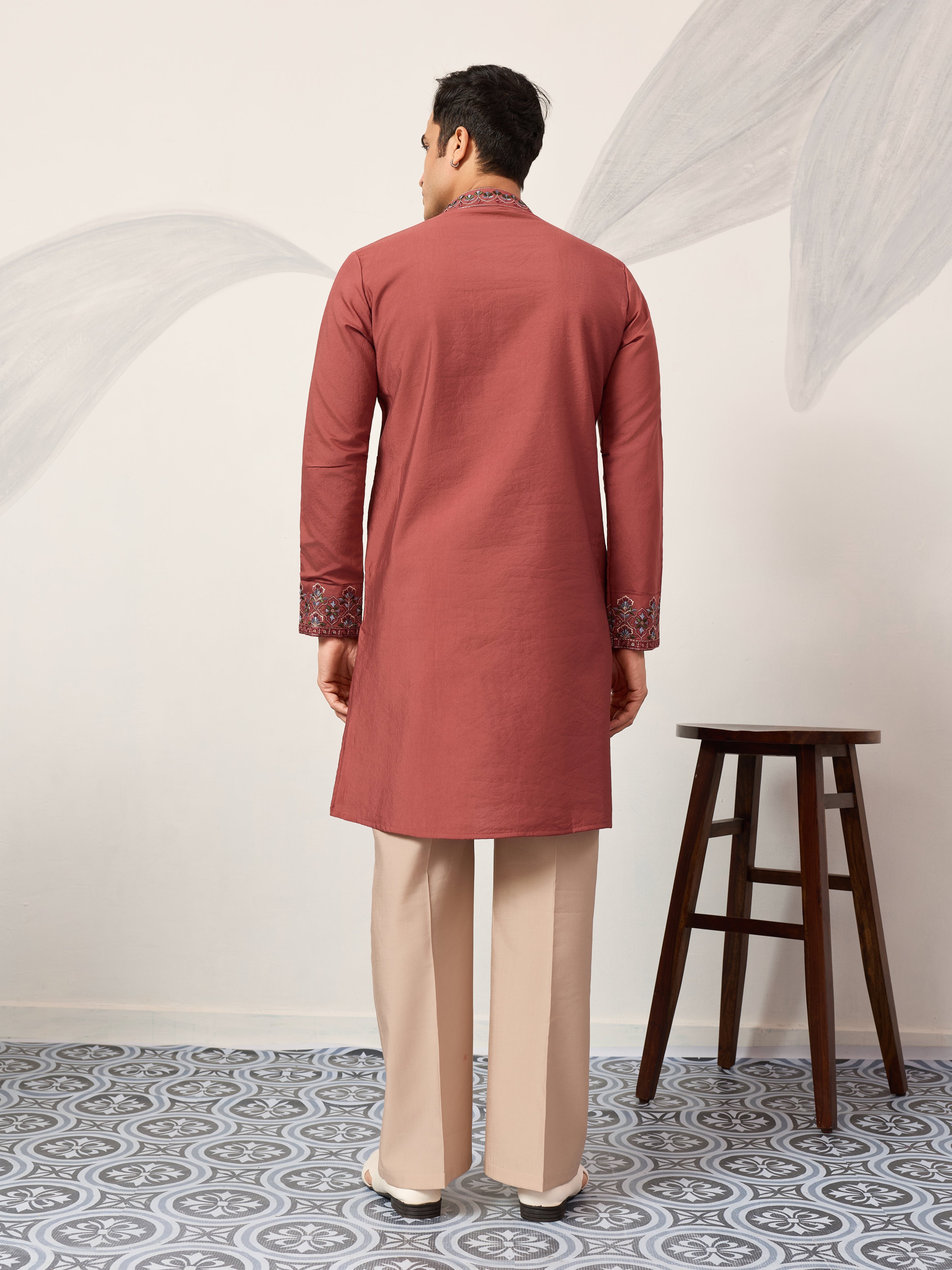Luxury Royal Look Orange Kurta with Dupatta for Mens Collection