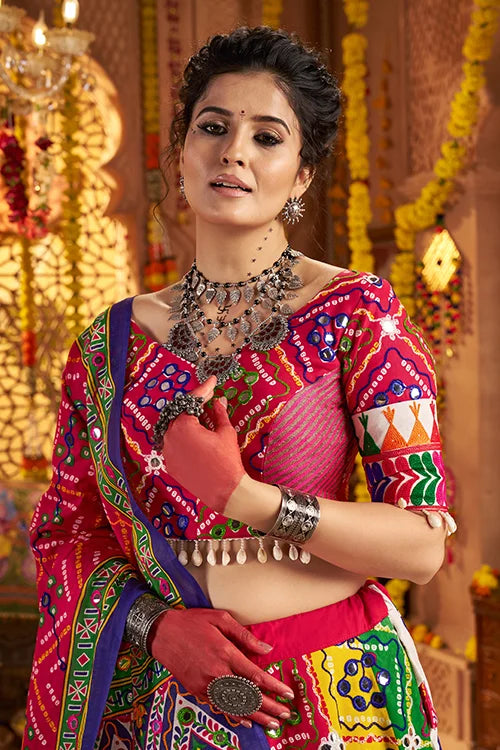 Multi Color Organic Cotton Chaniya Choli for Navratri
