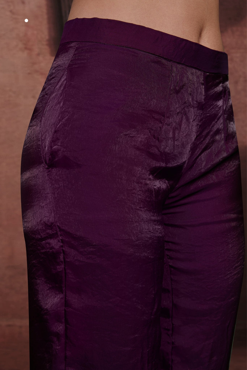 Luxury Wine Organza Co Ord Set For Women