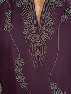 Dark Purple Armani Beads Mens Kurta Set | Tulip Designer