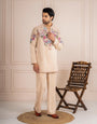 Cream Armani Thread Sequence Kurta For Men| Tulip Designer