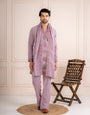 Timeless Lavender Japanese Lachka Traditional Kurta Dupatta Set