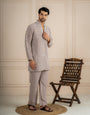 Gray Japanese Lachka Cutdana Kurta Set | Tulip Designer