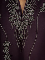 Dark Purple Armani Beads Mens Kurta Set | Tulip Designer