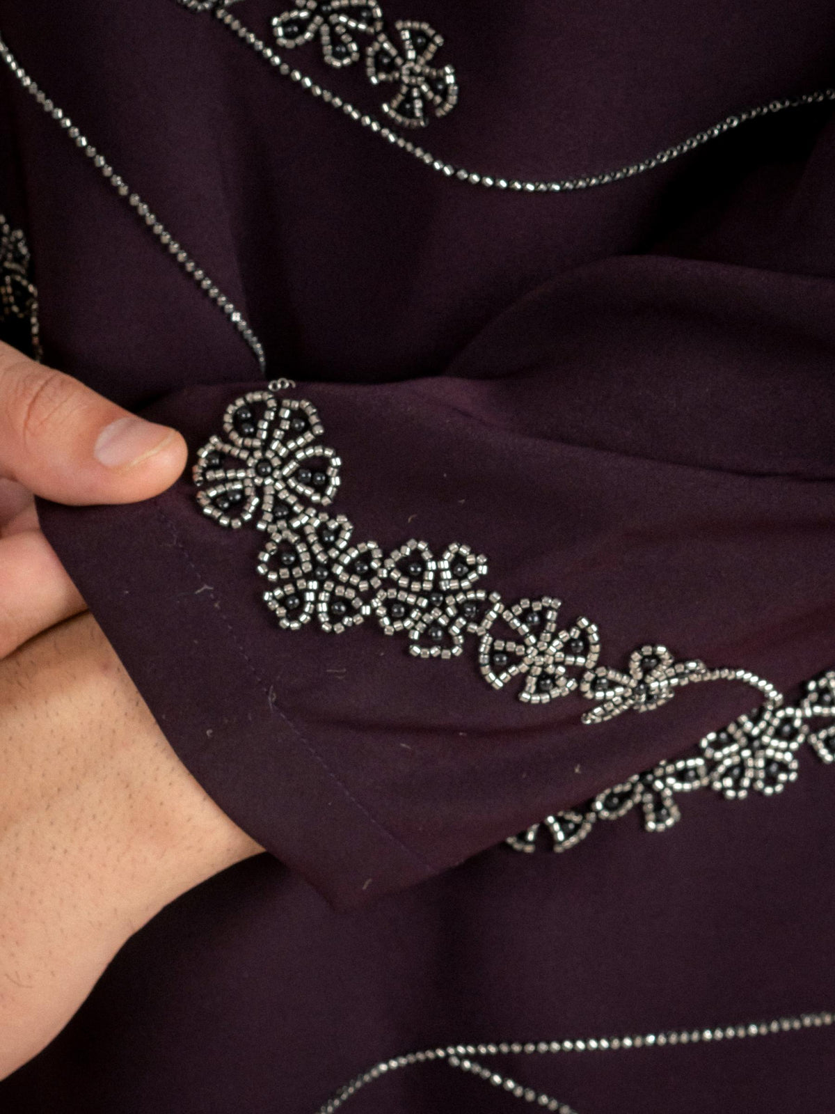 Dark Purple Armani Beads Mens Kurta Set | Tulip Designer