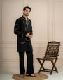 Black Japanese Armani Beads Kurta Set | Tulip Designer