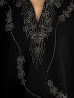 Black Japanese Armani Beads Kurta Set | Tulip Designer