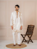 White Fancy Embroidery Kurta Set | Tulip Designer