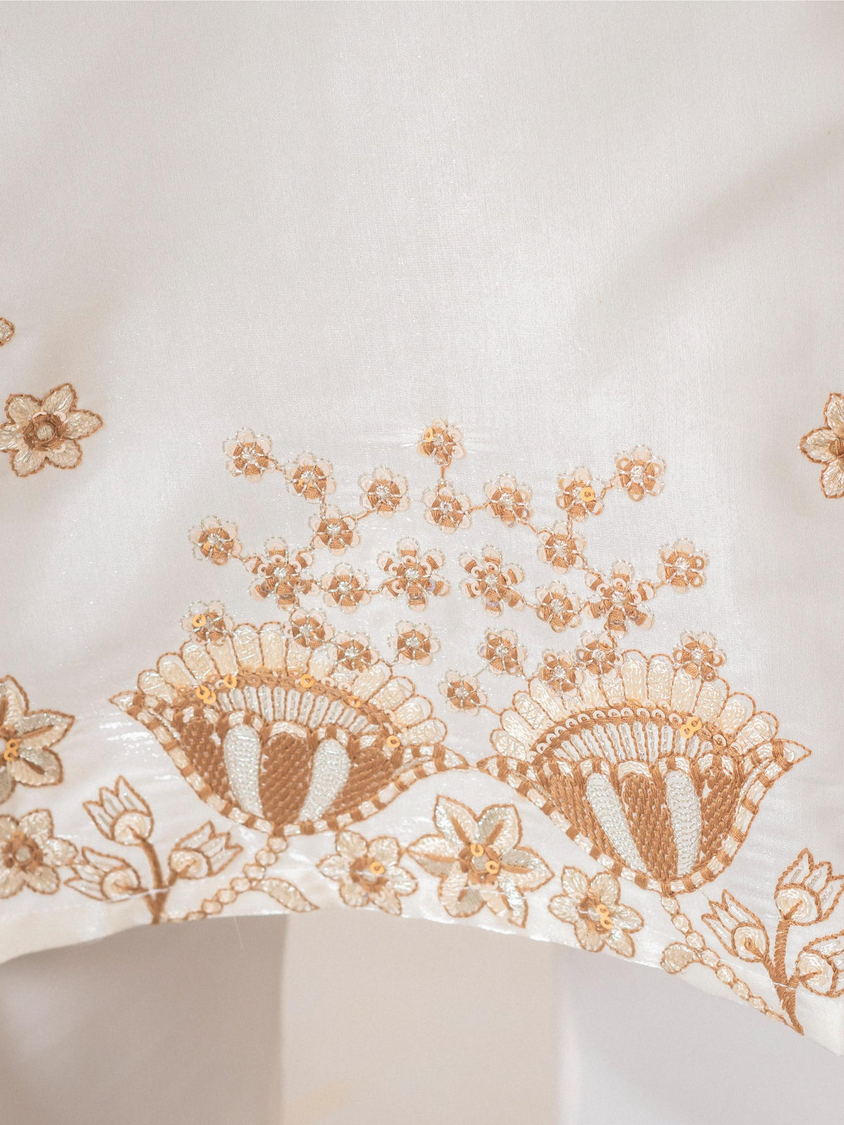 White Fancy Embroidery Kurta Set | Tulip Designer