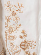 White Fancy Embroidery Kurta Set | Tulip Designer