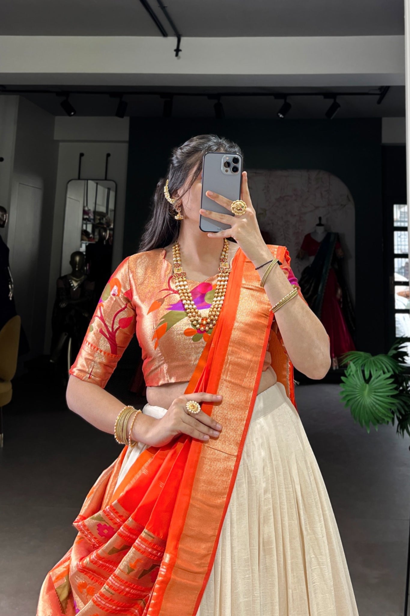 Paithani Jacquard Silk Lehenga Choli Set With Zari Weaving & Tassel Dupatta – Festive Special