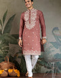 Cultural Wear Pastel Chocolate Kurta for Men