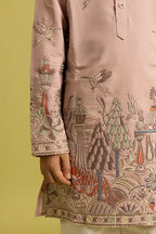 Premium Peach Color Vantara Style Boys Kurta with Pajama
