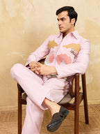 Pink Bomber Jacket with Pant for Men's