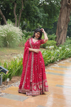 Pink Designer Sequins Embroidered Work Wedding Lehenga Choli