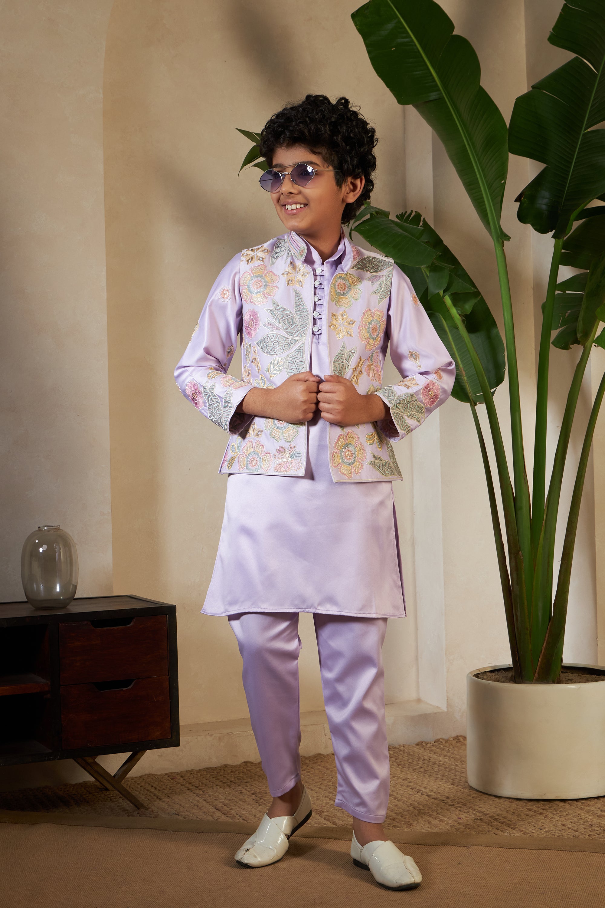 Baby Pink Embroidered Carnival Set for Boys

