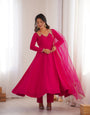 Beautiful Georgette Pink Anarkali Gown with Dupatta
