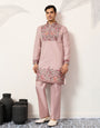 Stylish Dusty Pink Kurta Pant Set for Festive Occasions