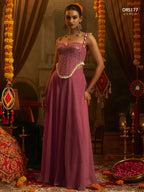 Pink Thread Mirror Top Plazzo Set | Tulip Designer
