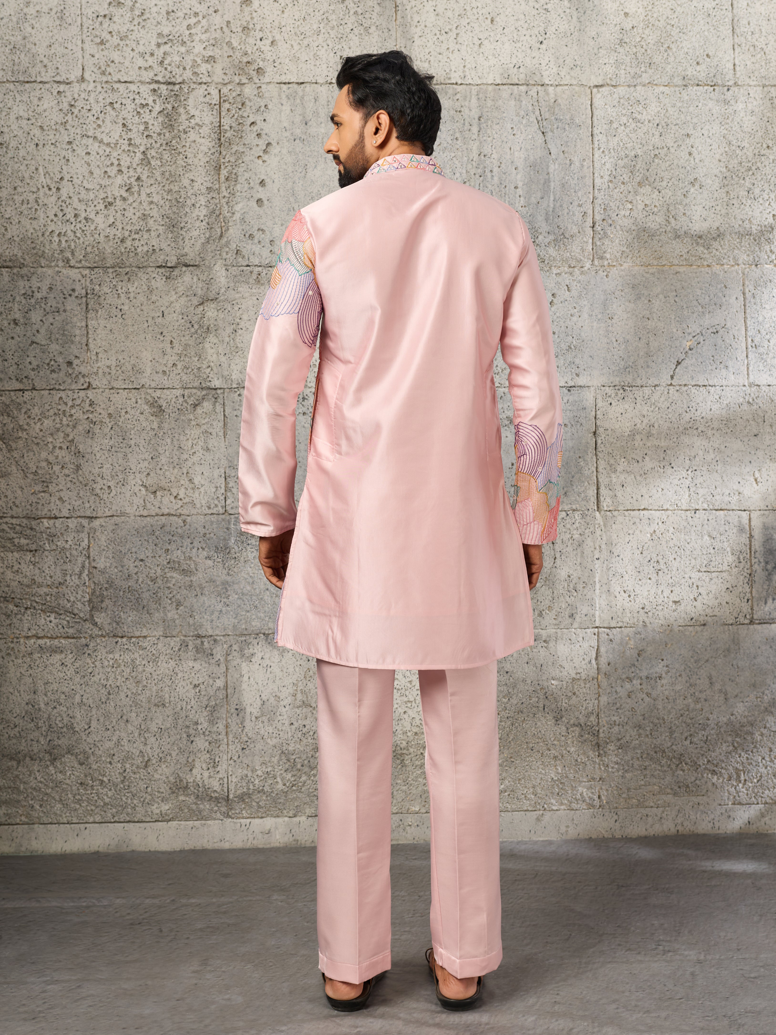 Pink Soft Silk Embroidered Kurta Set For Special Occasion Soft Silk Embroidered Kurta Set For Special Occasion
