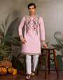 Pink Stylish Traditional Kurta for Mens Wear