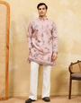 Luxury Pink Viscose Silk Kurta Ensemble for Celebrations