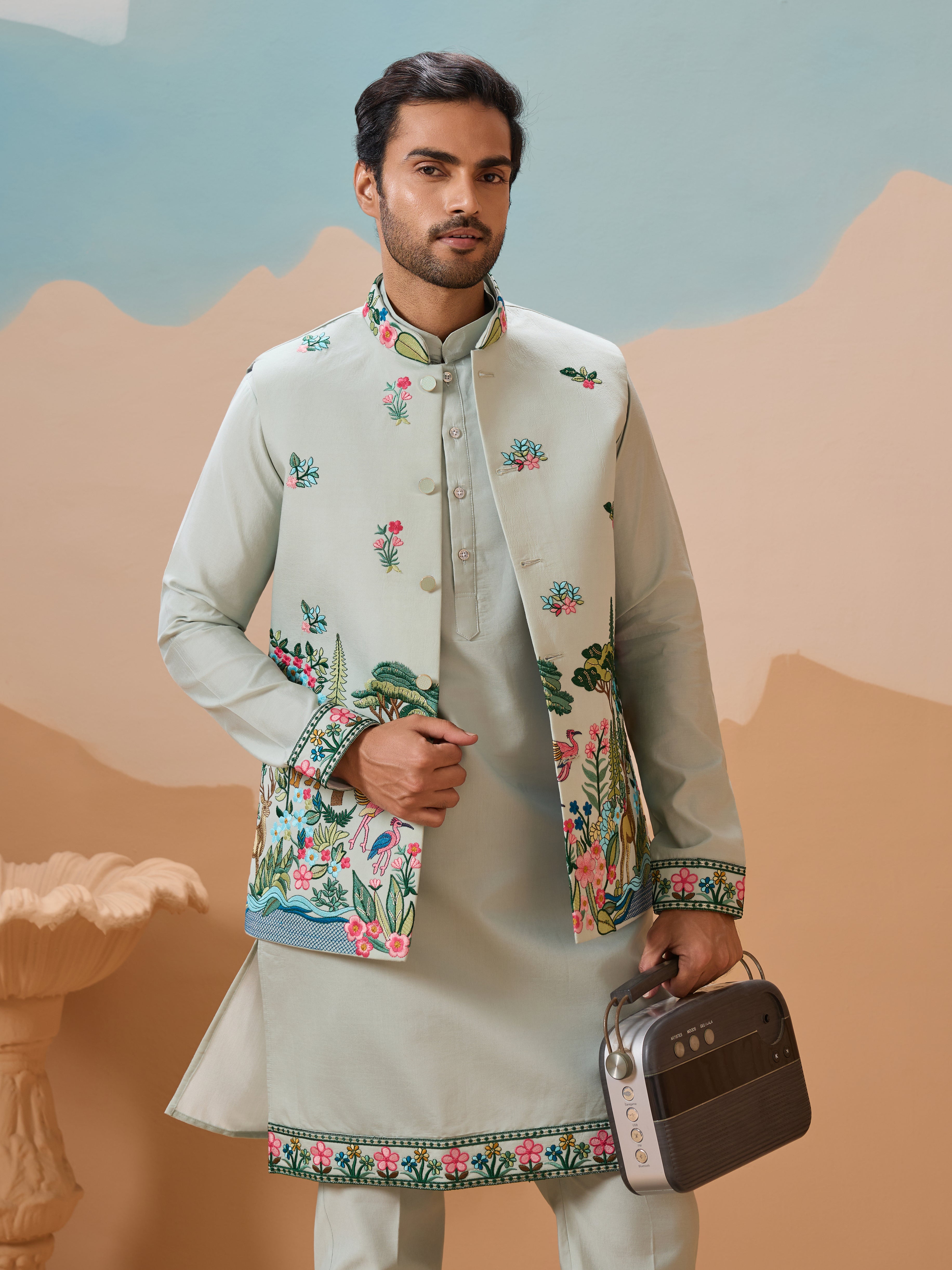 Trendy Royal Pista Ethnic Wear Koti Kurta Set for Men