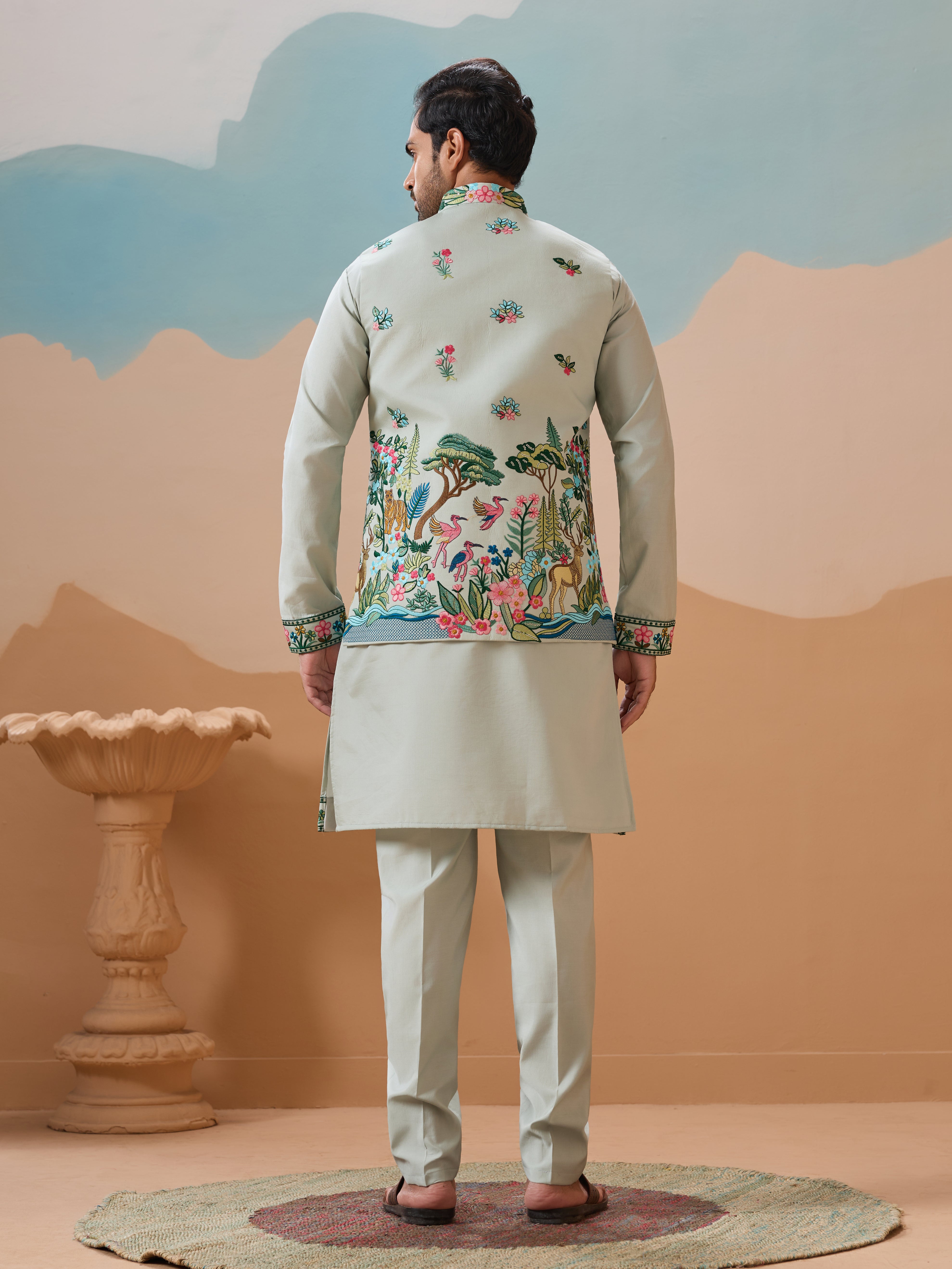 Trendy Royal Pista Ethnic Wear Koti Kurta Set for Men