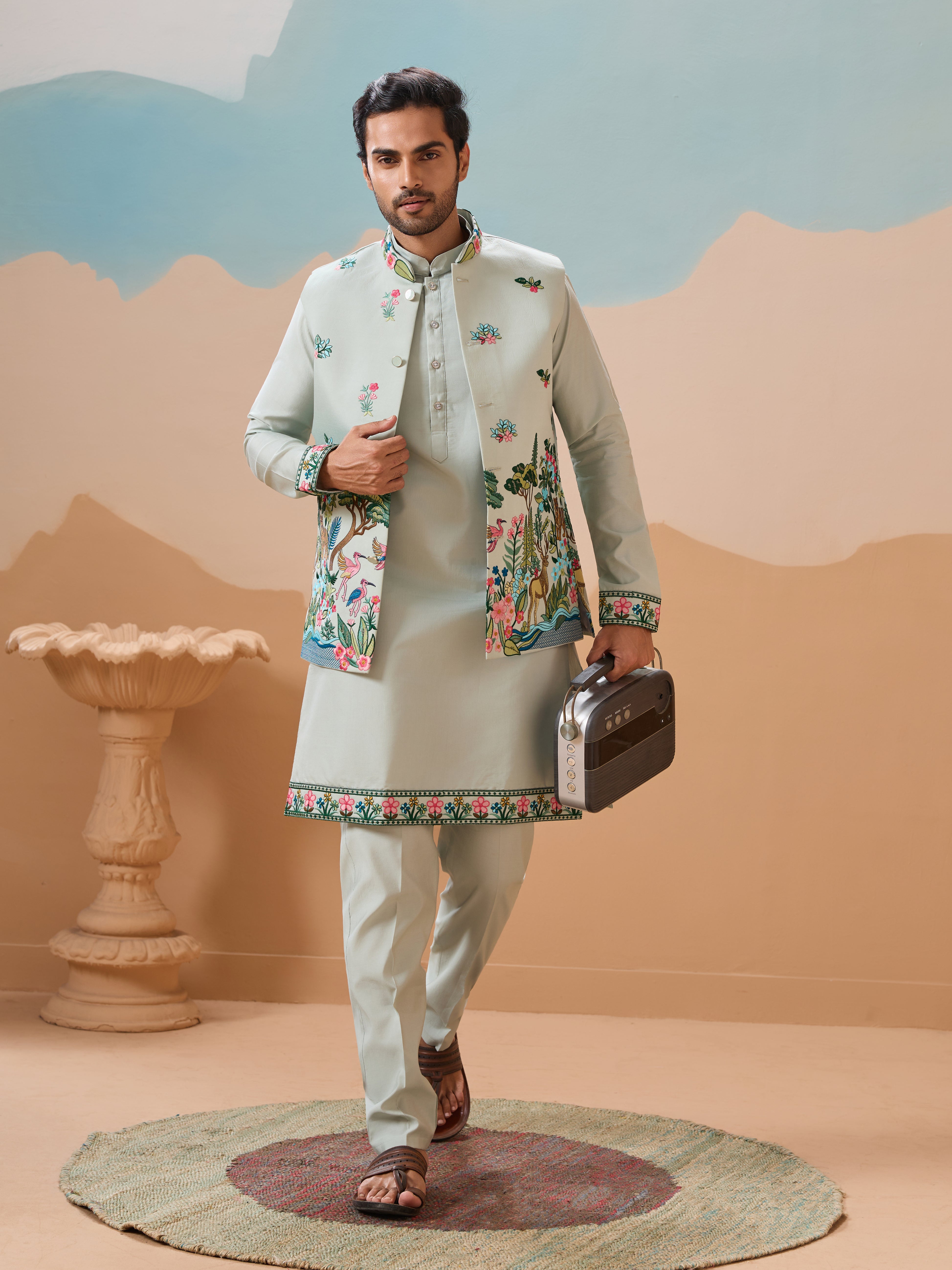 Trendy Royal Pista Ethnic Wear Koti Kurta Set for Men