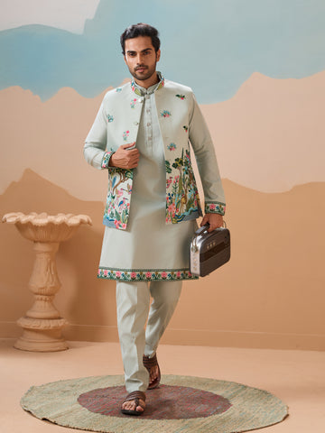Trendy Royal Pista Ethnic Wear Koti Kurta Set for Men