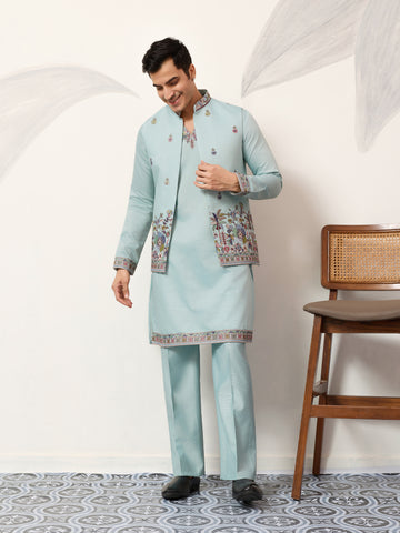 Elegant Groom Pista Koti Kurta Pant for Wedding Special