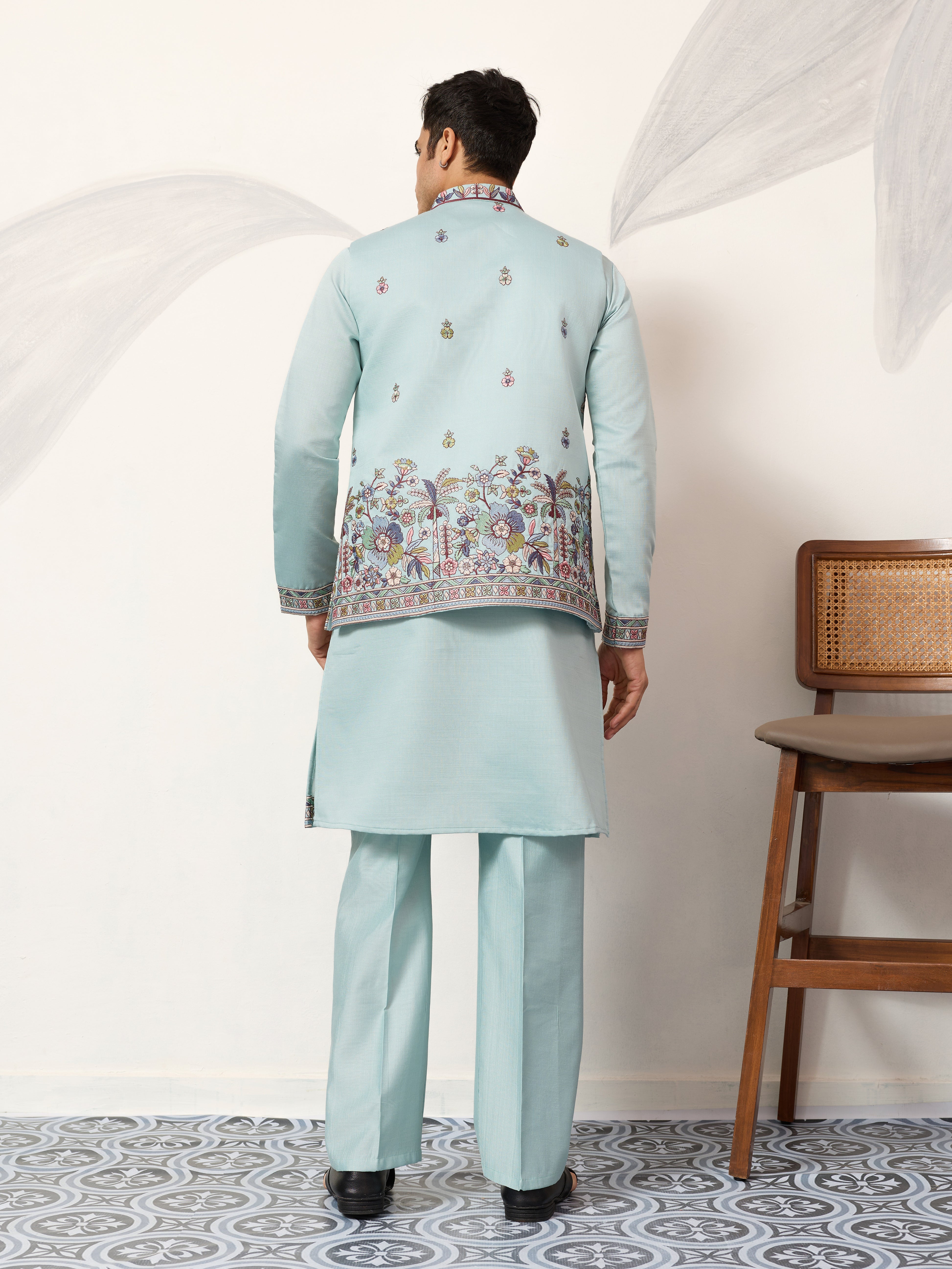 Elegant Groom Pista Koti Kurta Pant for Wedding Special