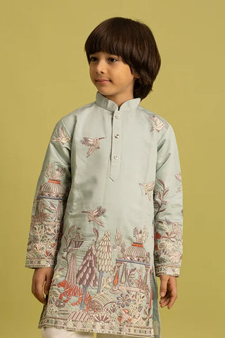 Trendy Pista Color Vantara Designer Kids Kurta Set
