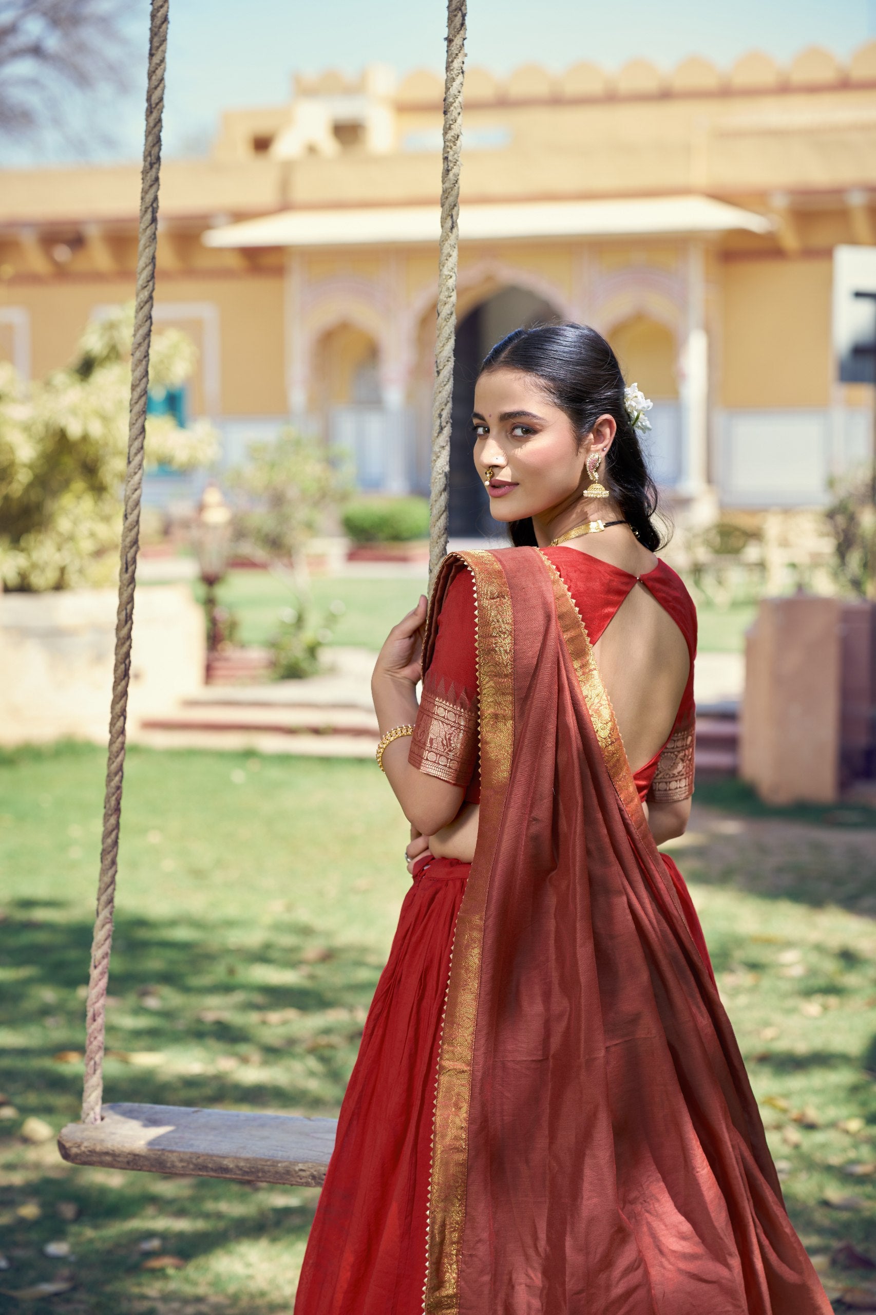 Classic Poly Cotton Traditional Lehenga Choli Set
