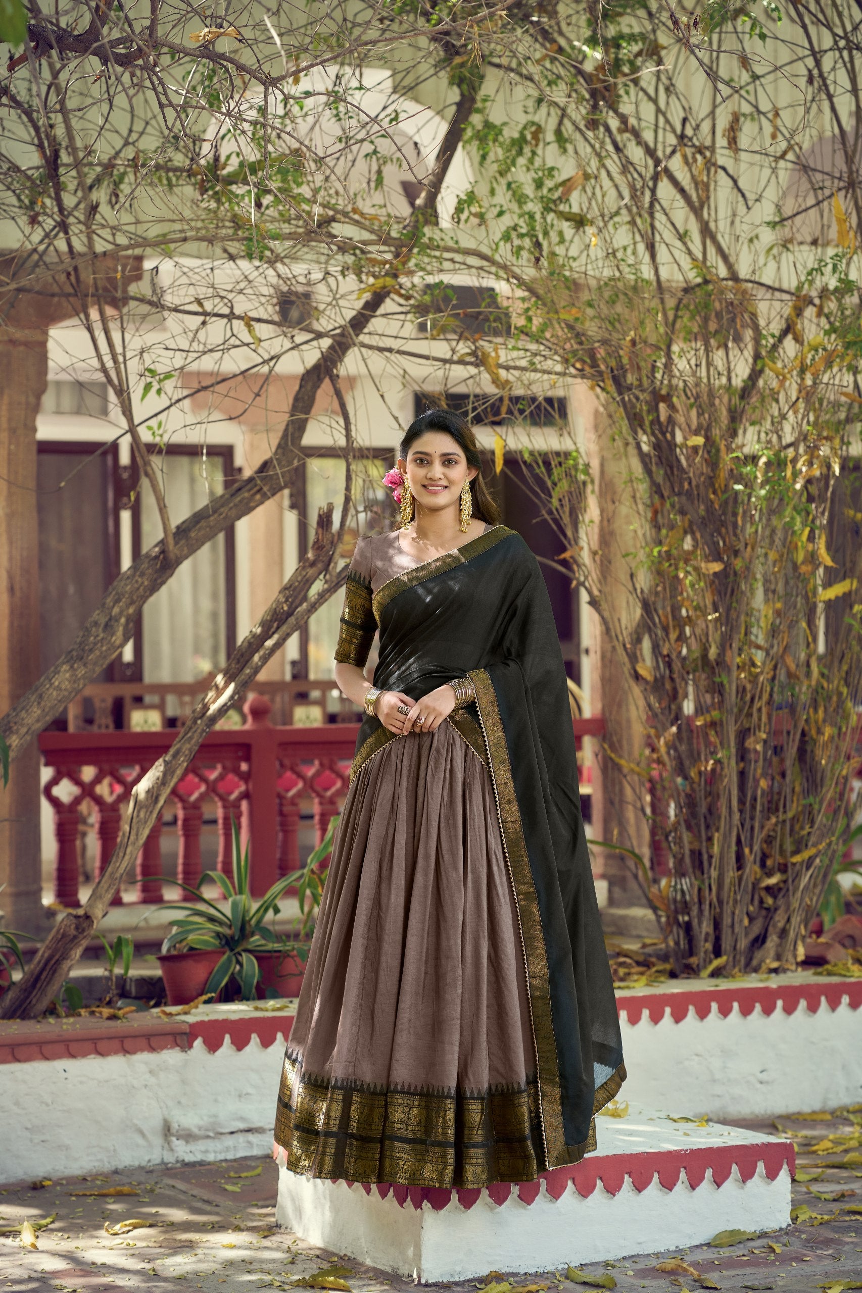 Classic Poly Cotton Traditional Lehenga Choli Set
