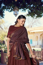 South Indian Poly Dyeable Zari Lehenga Set | Tulip Designer
