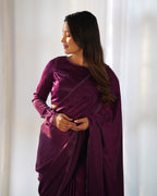 Ready To Wear Predrapped Ready To Wear Saree With Full Stitched Blouse Premium Marble Velvet Fabric
