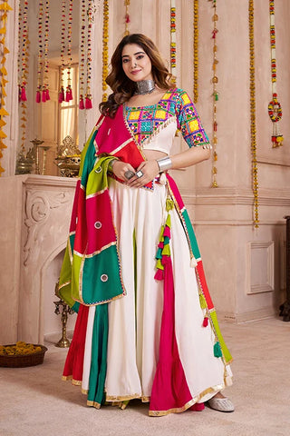 Premium Multi Color Embroidered Chaniya Choli Set for Navratri