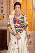 Premium White Cotton Chaniya Choli for Navratri