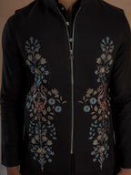 Premium Black Color Special Koti Kurta Set for Mens Wear
