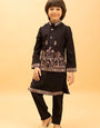 Premium Black Koti Kurta Set for Kids Boys 6-12 Years