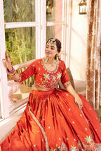Premium Pure Crepe Silk Heavy Embroidery Wedding Lehenga Choli Set with Dupatta
