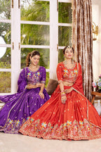 Premium Pure Crepe Silk Heavy Embroidery Wedding Lehenga Choli Set with Dupatta
